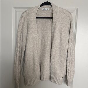 Hollister Cream Knit Cardigan